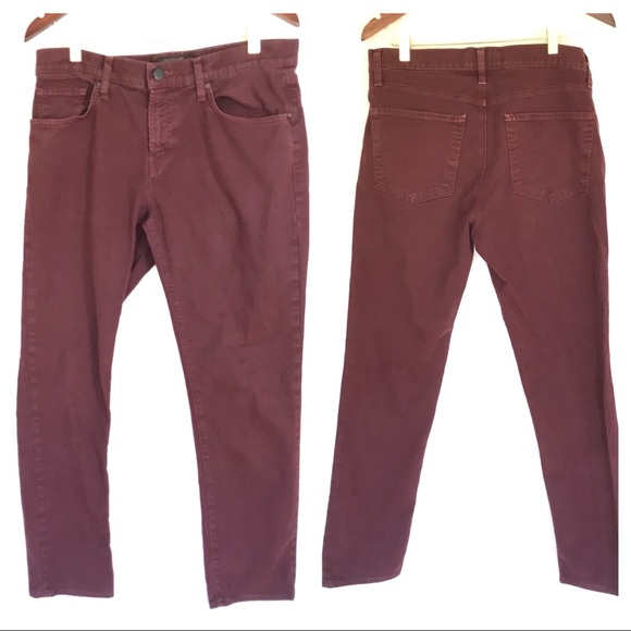 J Brand Tyler Slim Fit Stretch Jeans Cabernet Wash - Picture 3 of 8